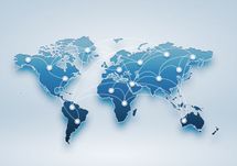 Image of a light blue world map Micro